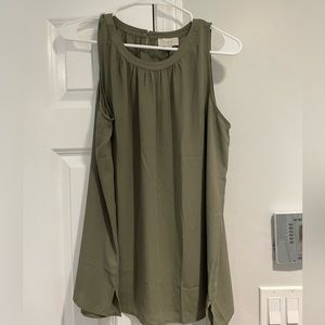 Loft green no sleeve blouse